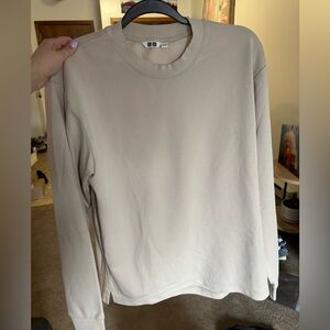 Uniqlo Men's Beige Long Sleeve Shirt